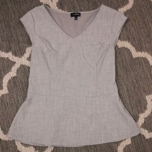 Gray top with side Zipper